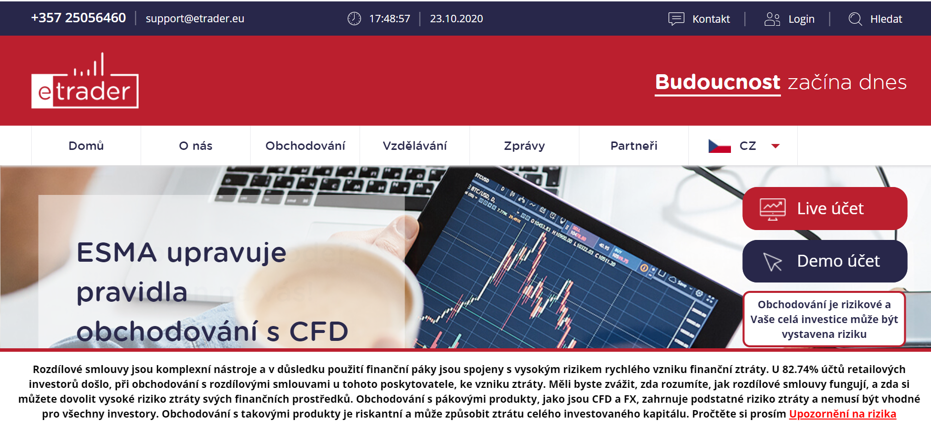 Recenze brokera eTrader